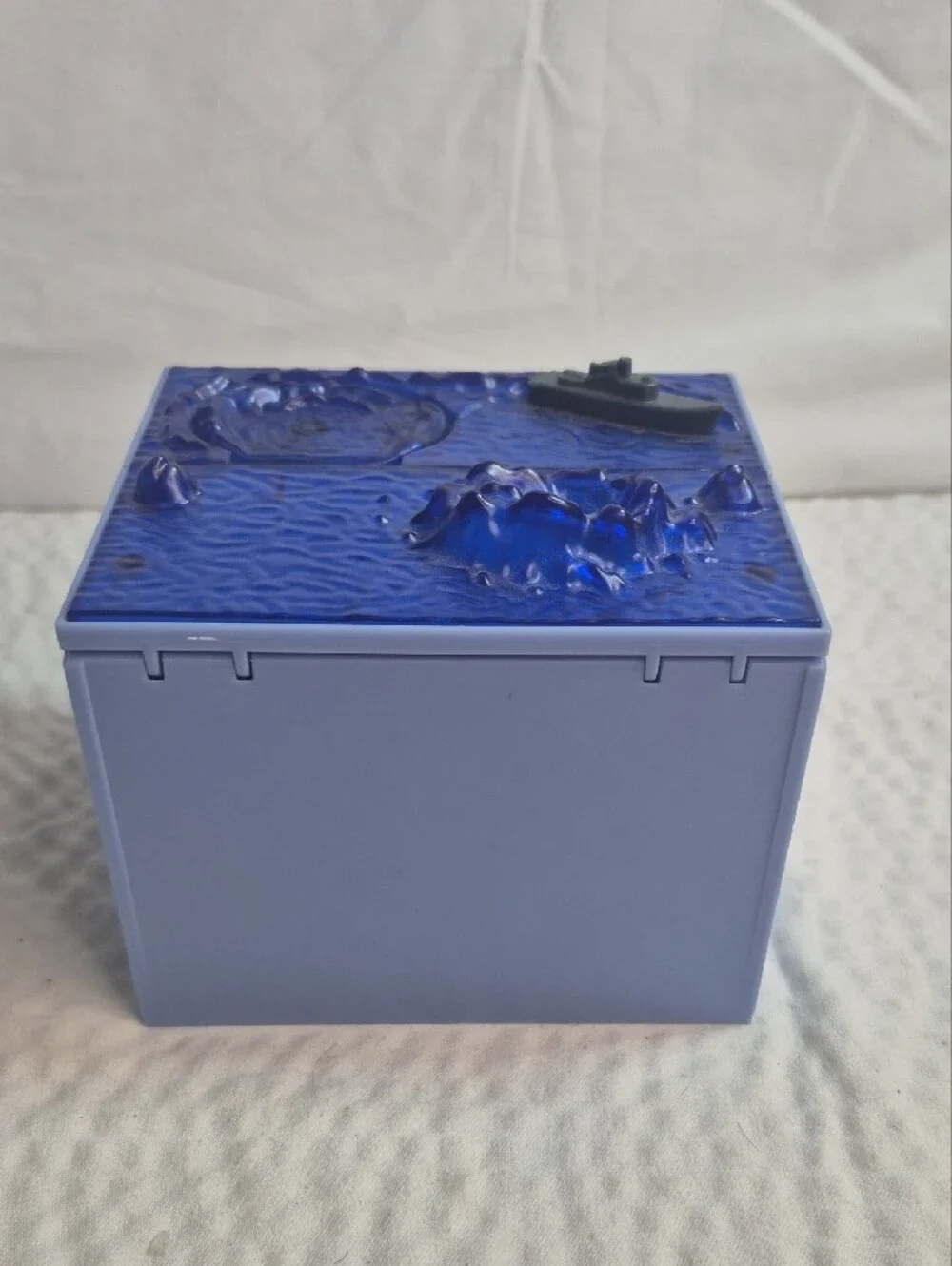 Godzilla Boom Collectible Still Bank Blue Plastic Piggy Bank with Ship Comic Art